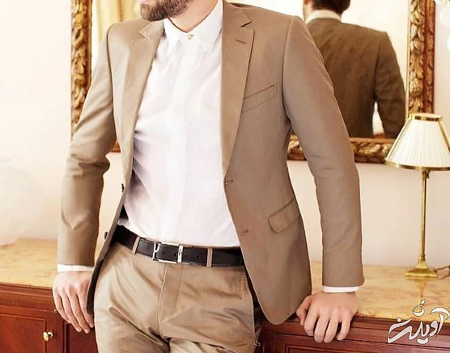 کت شلوار خاکی تیره